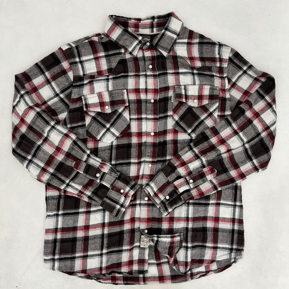 Levi Strauss Co. Mens L Button up Shirt Multicolor Plaid Pearl Snap Long Sleeve - Picture 1 of 10